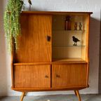 Retro Vintage Mid-century Dressoir,high-board,barkast,vitrine thumbnail 12