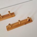 Set Van 2 Grenen Vintage Kapstok Kapstokjes thumbnail 3