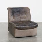 Grijze Lederen Vintage Design Fauteuil Uit De Jaren ’70 thumbnail 2