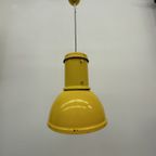 Fontana Arte Yellow Industrial Hanging Lamp , 1970’S thumbnail 5