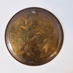 Oud Koperen Wandbord Oosterse Wand Schaal thumbnail 8
