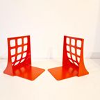 Oranje Boekensteunen Jaren 70 Spaceage Lp Houder thumbnail 10