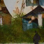 Ouderwets Dienblad Met Geschilderd Glas thumbnail 7