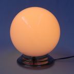 Art Deco Plafondlamp Met Ronde Glazen Bol thumbnail 3