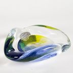 Glas Galarie - Helder Glas - Blauw - Geel - Studio Glas - 80'S thumbnail 2