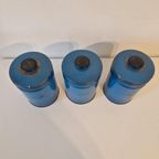 3 Vintage Brabantia Blikken Koffie Suiker Thee Metalen Bus thumbnail 9