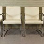 Set Van 4 Vintage Harvink Leren Eetkamerstoelen / Stoelen thumbnail 3