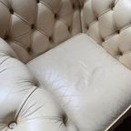 Set Van 2 Leren Fauteuils Chesterfield Stijl thumbnail 6