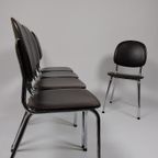 5 X Vintage Stoelen In Skai Leer, Jaren 70 thumbnail 10