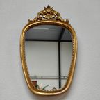 Vintage Brocante Rococo Barok Goudkleurige Spiegel Schouwspiegel 312 thumbnail 2
