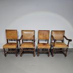 Matching Set / Castle Chairs / Neo Barok / Sheep Leather / 1900S thumbnail 3