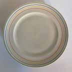 5X Vintage Gebaks / Ontbijtbord Regenboog Rand thumbnail 6