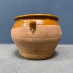Grote Franse Aardewerk Pot Met Okergeel Glazuur thumbnail 17