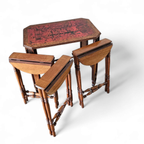 Art Deco / Nesting Table 3 X / Attributed To Maison Franck / Inlaid Tortoiseshell Top / 1920 thumbnail 19