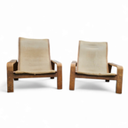 Mid-century Pulkka Lounge Chair By Ilmari Lappalainen For Asko, Finland, 1960s, Set Of 2 thumbnail 2