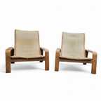 Mid-Century Pulkka Lounge Chair By Ilmari Lappalainen For Asko, Finland, 1960S, Set Of 2 thumbnail 2