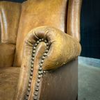 Vintage Schaapsleren Wingback Fauteuil thumbnail 4