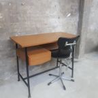 Vintage Bureau Laptop Tafel Smal Bureautje Kinderbureau Balie Werktafel Toonbank thumbnail 5