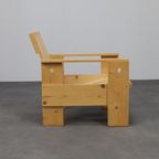 Crate Lounge Chair, In The Style Of Gerrit Rietveld, 1980s. thumbnail 4