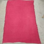 Vintage Chenille Roze Jaren 50-60 Bedsprei/wandkleed/deken thumbnail 2