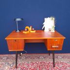 Vintage Bureau In Bauhaus Style, Retro Industriëel, Desk thumbnail 15