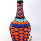 Vintage Wijnfles In Geweven Plastic / Wicker Bottle thumbnail 4