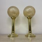 Set Of 2 Large Globe Glass Table Lamps , 1970S thumbnail 10