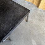 Vintage Brutalist Salontafel Leistenen Blad thumbnail 3