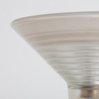 Pair Of Italian Golden Floor Lamps With Glass Shade, 1970’s thumbnail 5