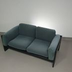 Two-seat Sofa “bastiano” From Afra & Tobia Scarpa For Gavina, Italy 60s. Black Solid Wood Frame A thumbnail 4