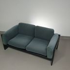 Two-Seat Sofa “Bastiano” From Afra & Tobia Scarpa For Gavina, Italy 60S. Black Solid Wood Frame A thumbnail 4