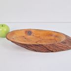 Vintage Pine Fruitschaal Hout Brutalist ‘60 Denmark Schaal thumbnail 4