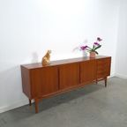 Vintage Teak Fineer Dressoir Met Lades thumbnail 2