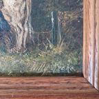 Willy Krake Schilderijtje Olieverf Op Paneel Schilderij thumbnail 3