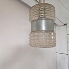 Vintage Space Age Hanglamp Glas En Chroom Design thumbnail 5