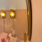 1960s Round Wall Mirror With Teak Frame thumbnail 8