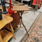 Vintage Bamboe Bijzettafeltje Plantentafeltje Tafeltje 417 thumbnail 4