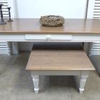 Prachtige Landelijke Ronde Eiken Tafel 120 Cm thumbnail 18