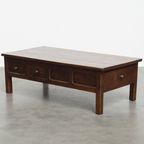 Prachtige En Unieke Antieke Franse Salontafel Van Vruchtenbomenhout Met 5 Lades thumbnail 2