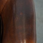 Correct Afgewerkte Stoere Cognac-Kleurige Schapenleren Clubfauteuil Met Een Tijdloze Uitstraling thumbnail 9