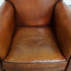 Comfortabele Schapenleren Art Deco Stijl Design Fauteuil Met Een Mooi Patina thumbnail 13