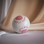 Een Ronde Bal Gips Ø 10 Cm Met Bloemmotief thumbnail 7