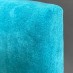Ton / Thonet Arm Less Rocking Chair In Blue Velvet Upholstery thumbnail 6
