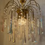 Set Van 2 Teardrop Hanglampen Murano Vintage Lampen Italiaans thumbnail 6