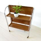 Retro Vintage Bijzettafel Tafel Serveerwagen Jaren 70 thumbnail 4