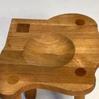 Era Herbst Kruk Eikenhout Vintage Jaren 90 Stool Krukje 1990 thumbnail 4