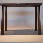 Vintage Eiken Houten Bijzettafeltjes Brutalist Set Tafeltje thumbnail 17