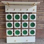 Pop Art Jaren 70 Garderobe Set Groen - Schoenenkast Met Kapstok thumbnail 6