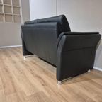Prominent 2 Zits Bank - Zwart - Leder - Nieuwstaat - Design thumbnail 10