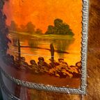 Antieke Vitrinekast Van Vernis Martin In Lodewijk Xv-Stijl. thumbnail 5